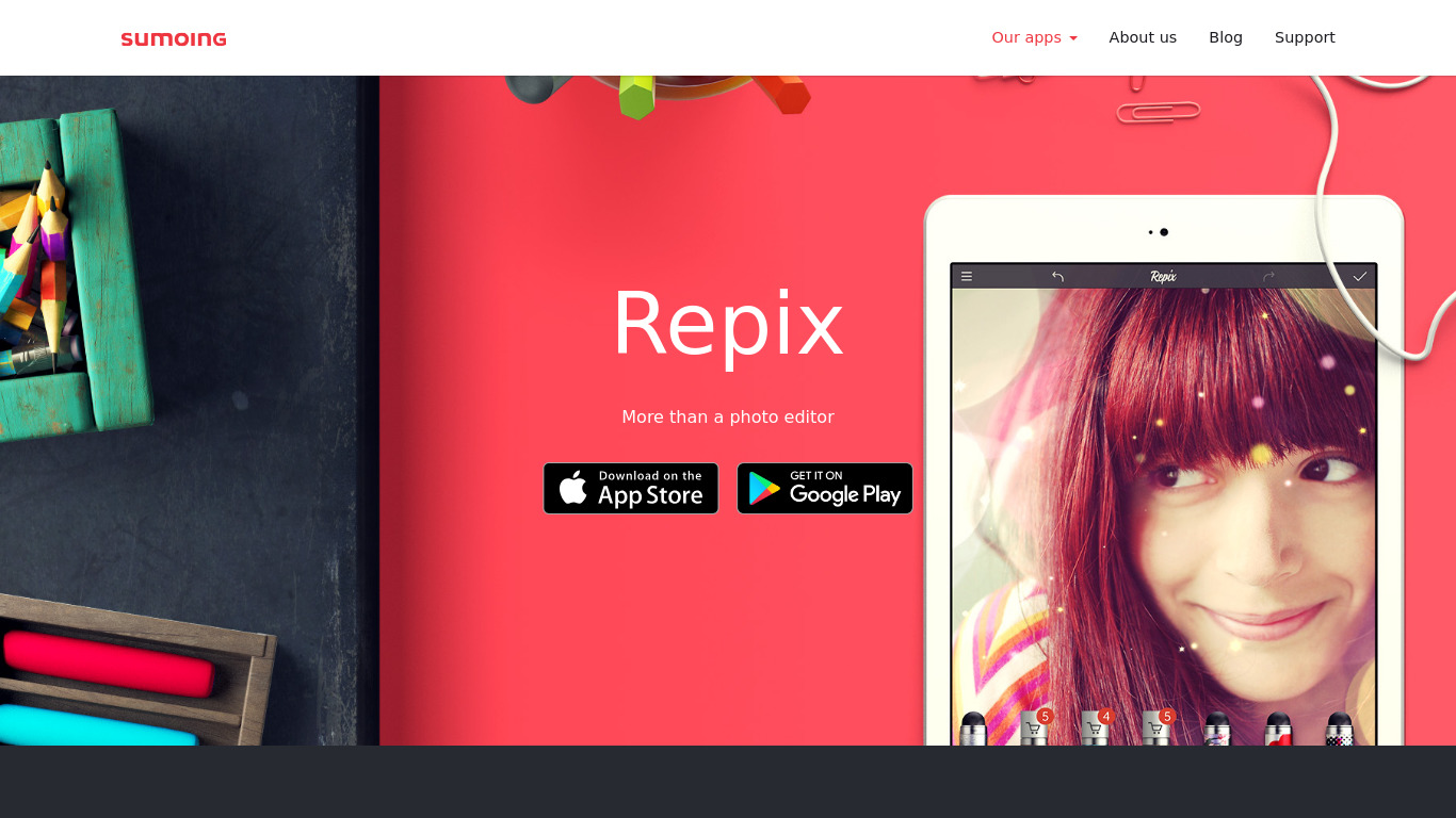Repix by Sumoing Ltd Landing page