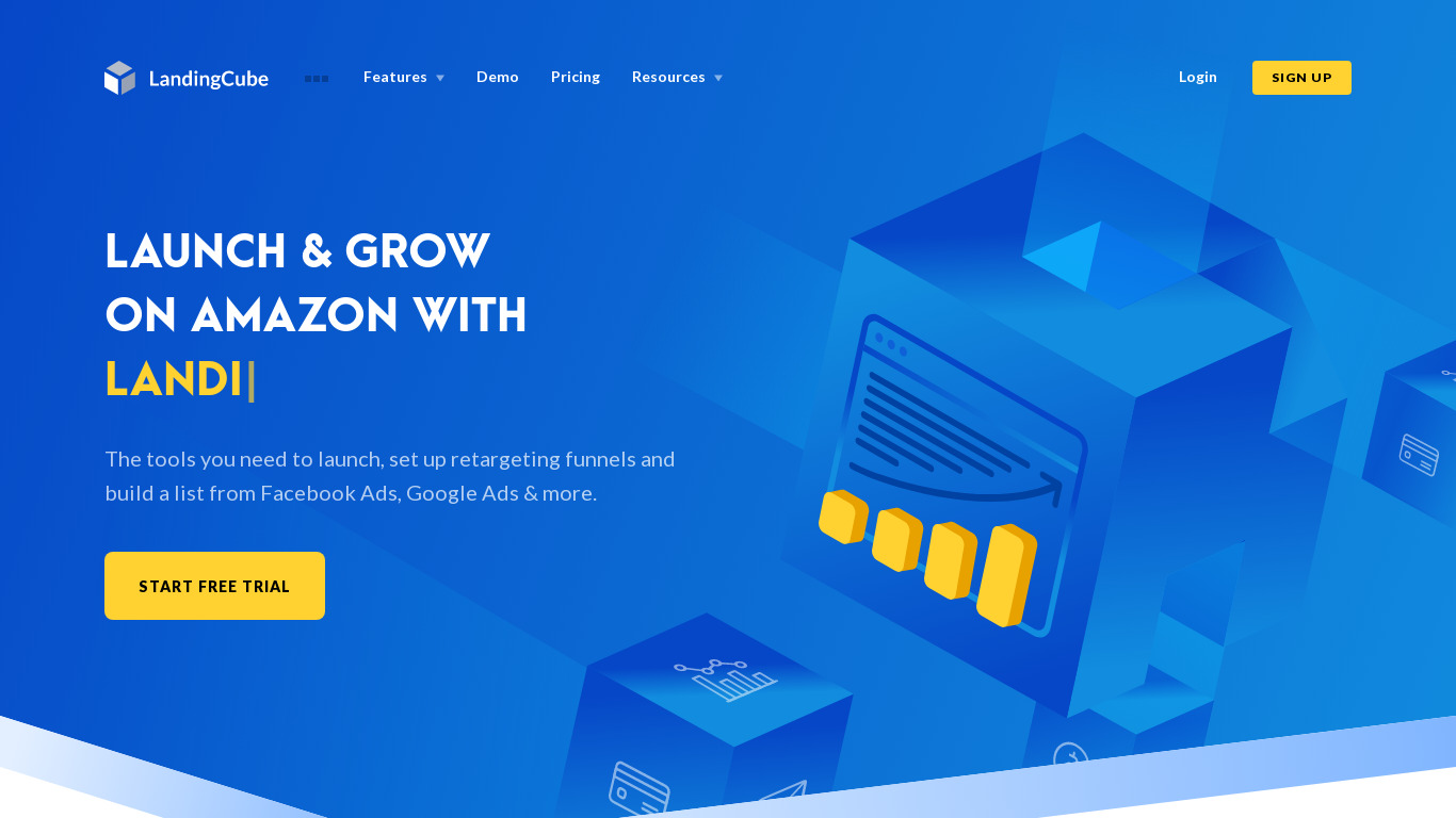 Landing Cube Landing page