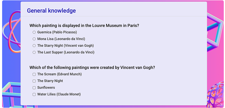 FlexiQuiz Customisable styling options
