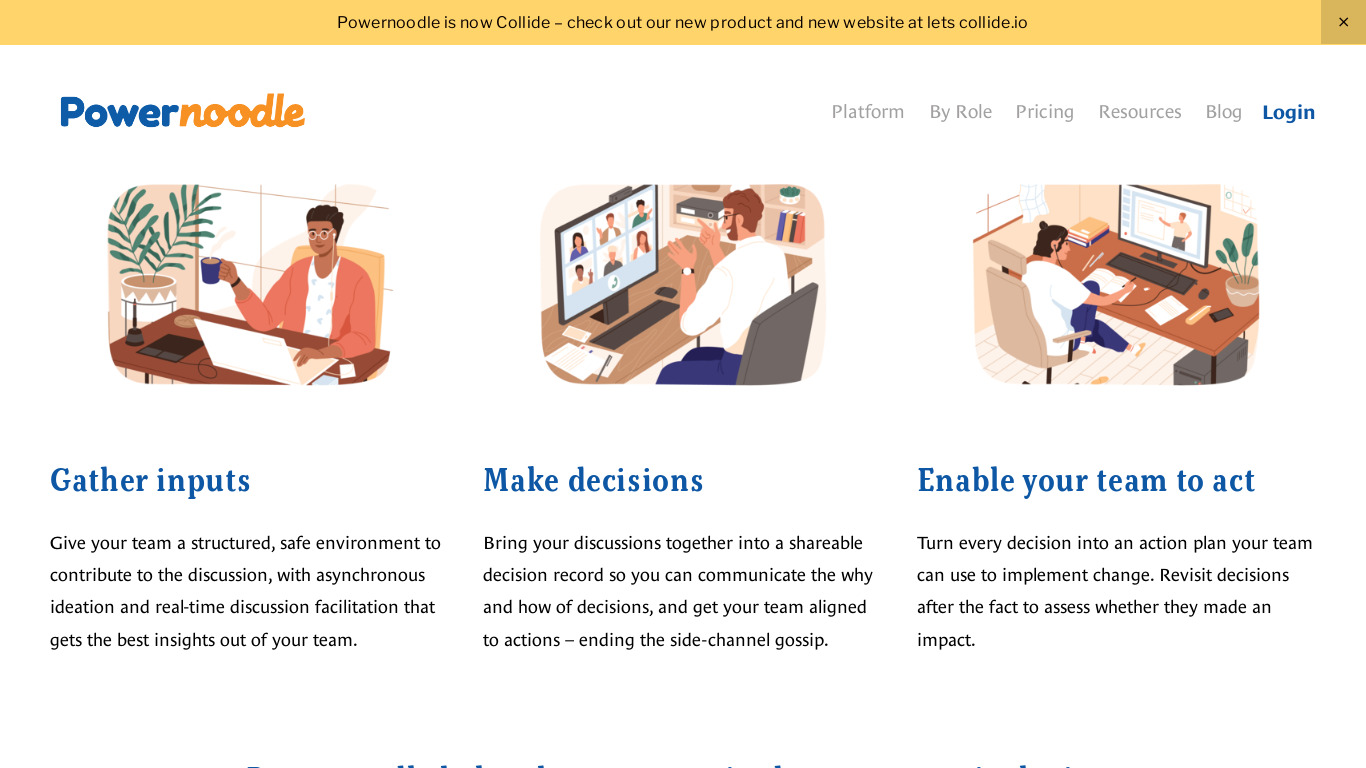 Powernoodle Landing page