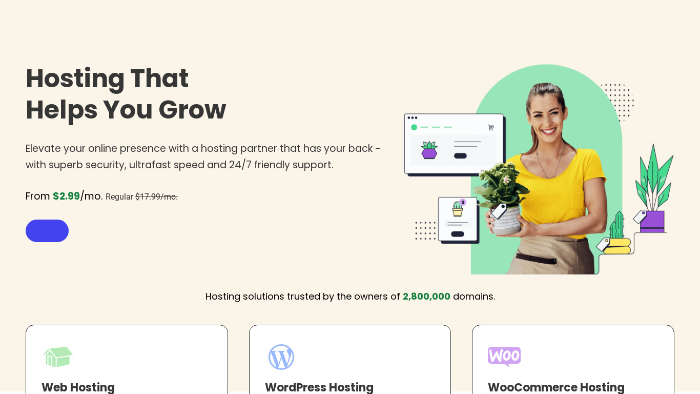 SiteGround Landing page