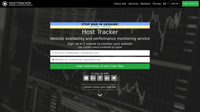 Host Tracker Landing Page
