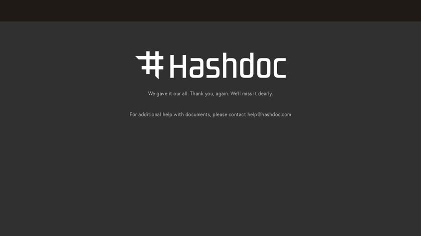 Hashdoc Landing Page