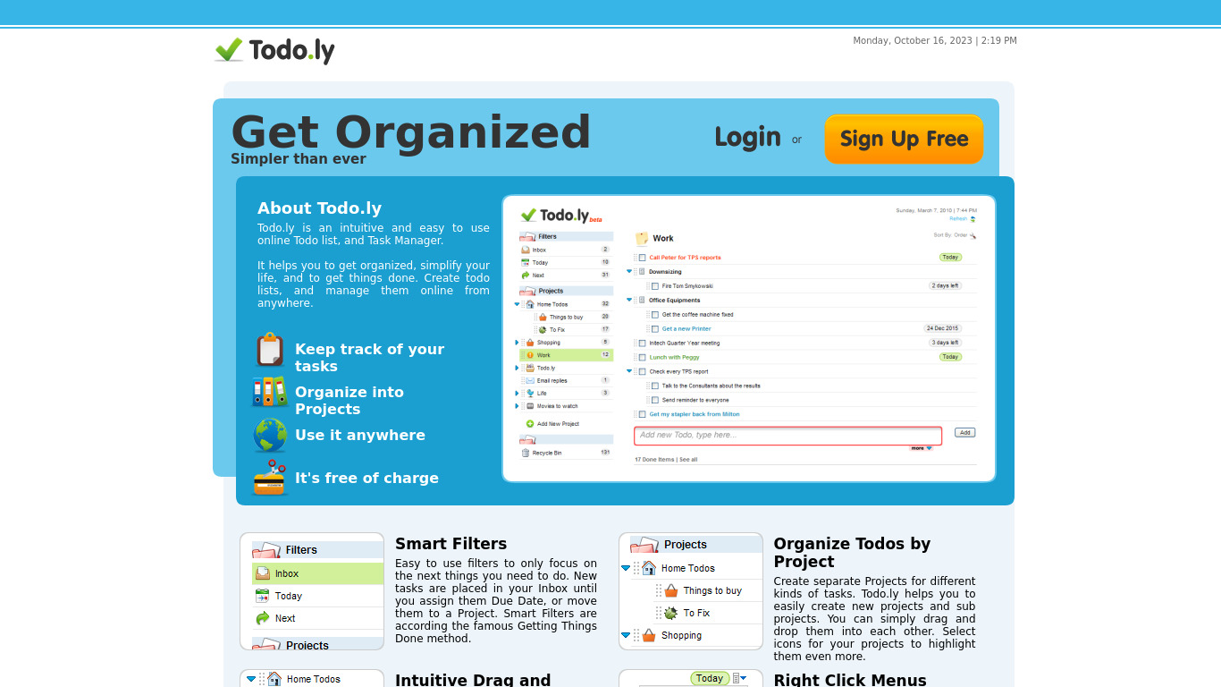 Todo.ly Landing page