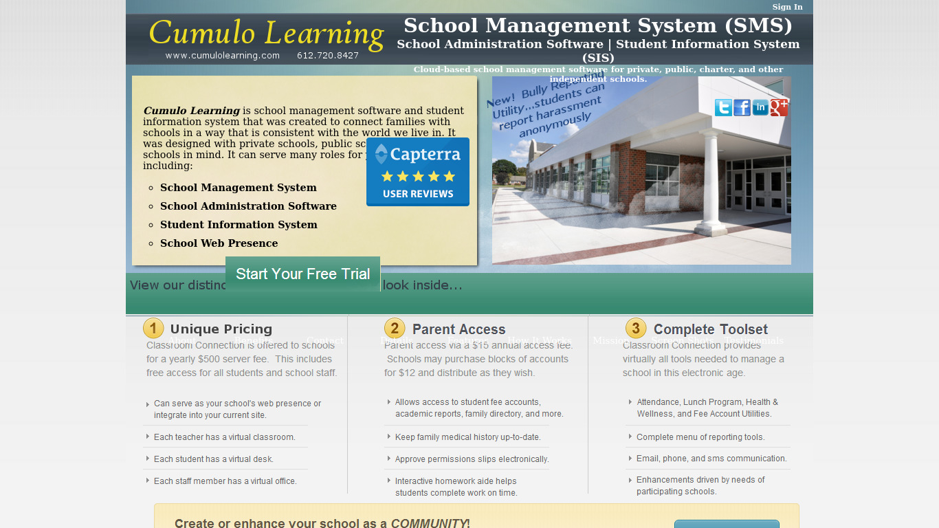 cumulolearning.com Cumulo Learning Landing page