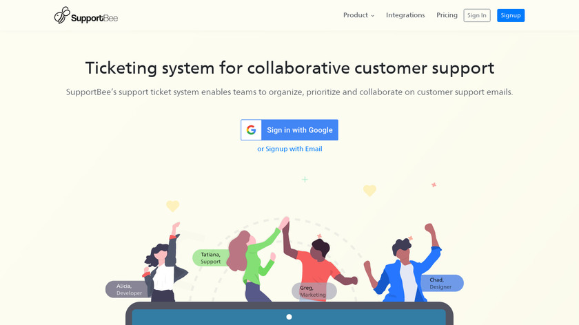 SupportBee Landing Page
