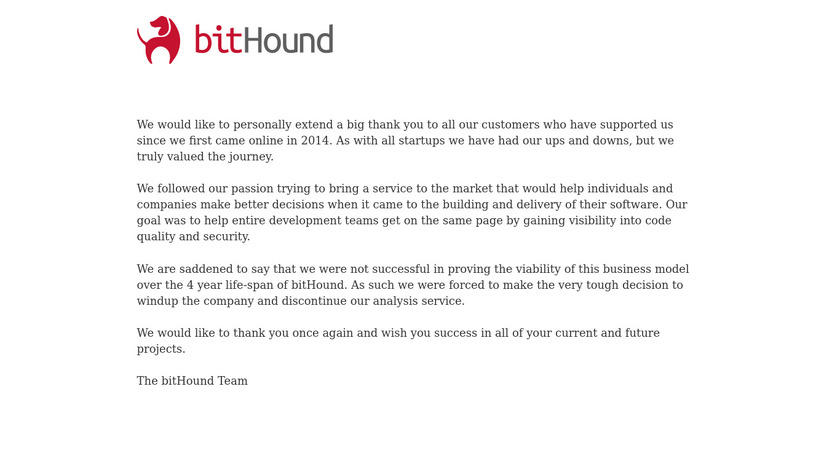 bitHound Landing Page