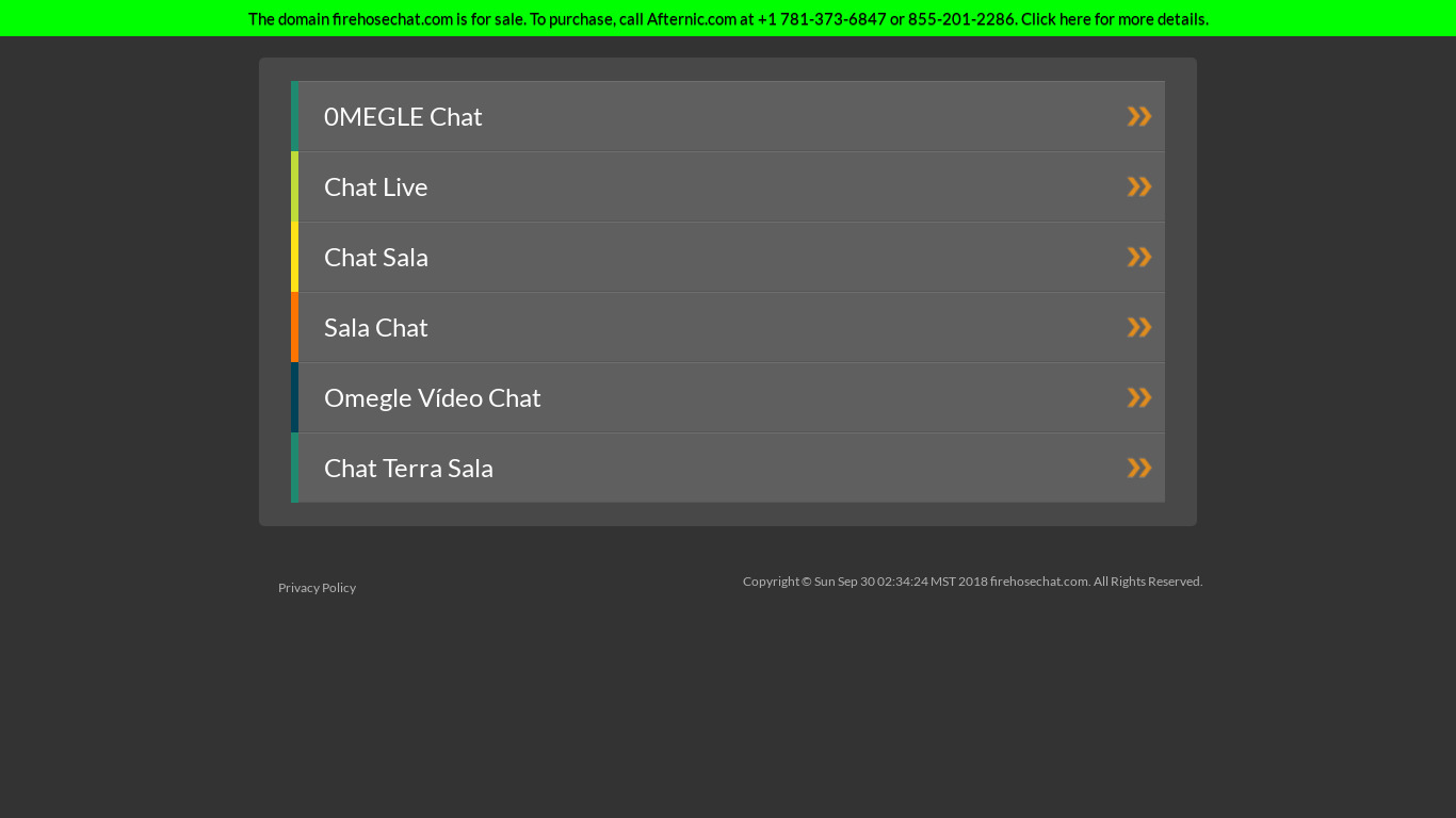 Firehose Chat Landing page