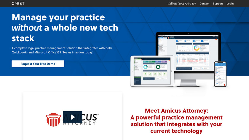 Amicus Attorney Landing Page