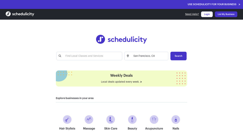 Schedulicity Landing Page