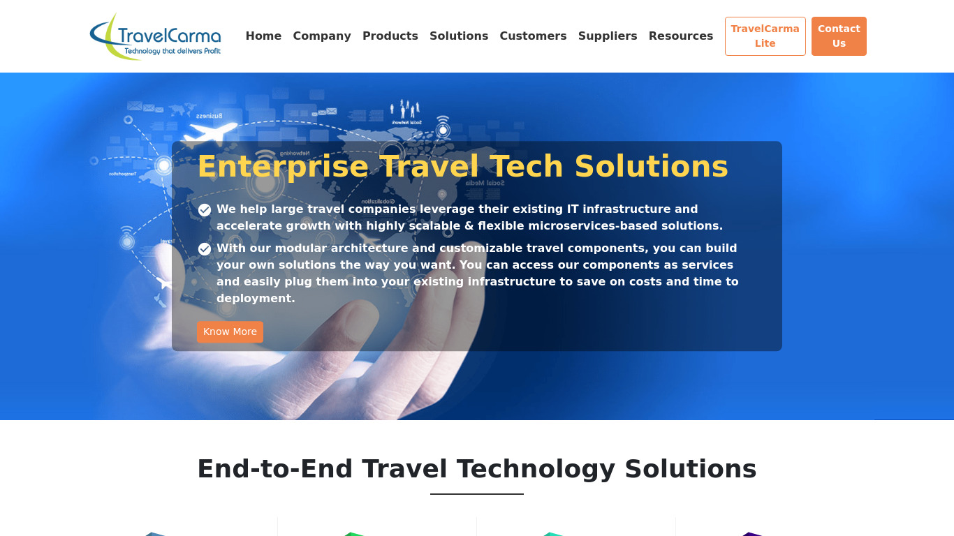 TravelCarma Landing page