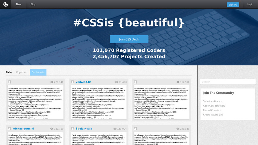 CSSDeck Landing Page