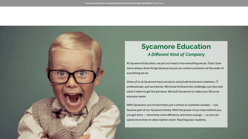 Sycamore Education Landing Page