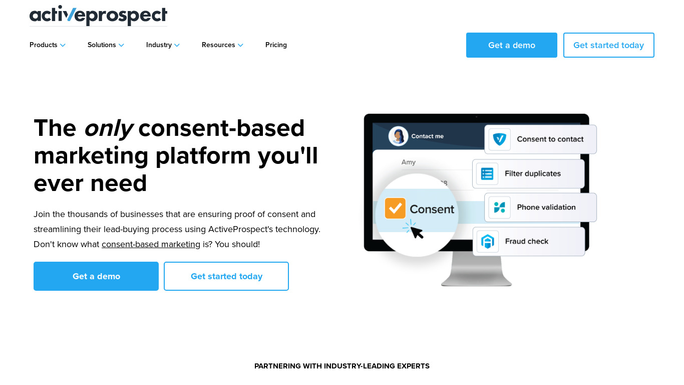 ActiveProspect Landing page