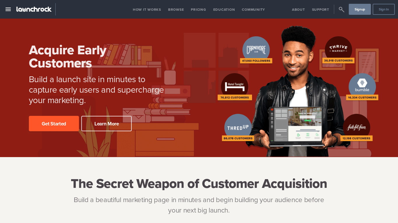 Launchrock Landing page