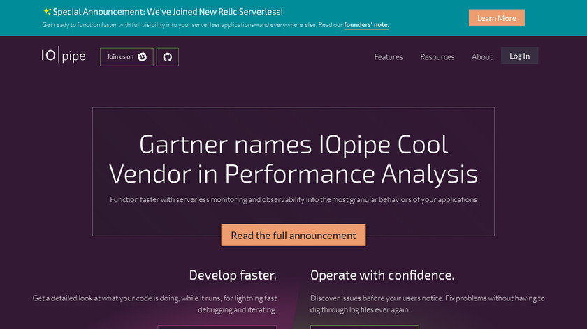 IOpipe Landing Page