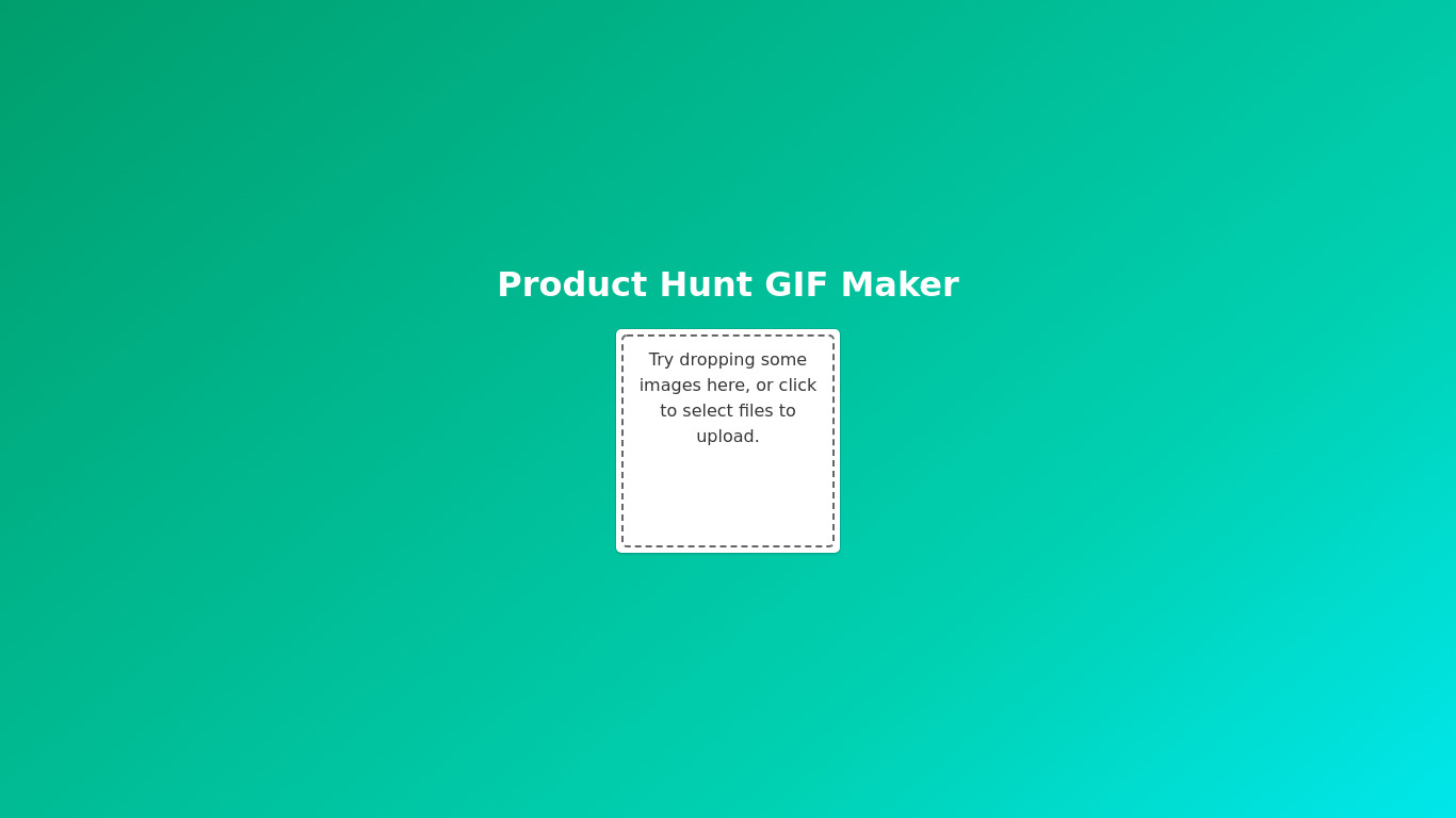 Product Hunt GIF Maker Landing page