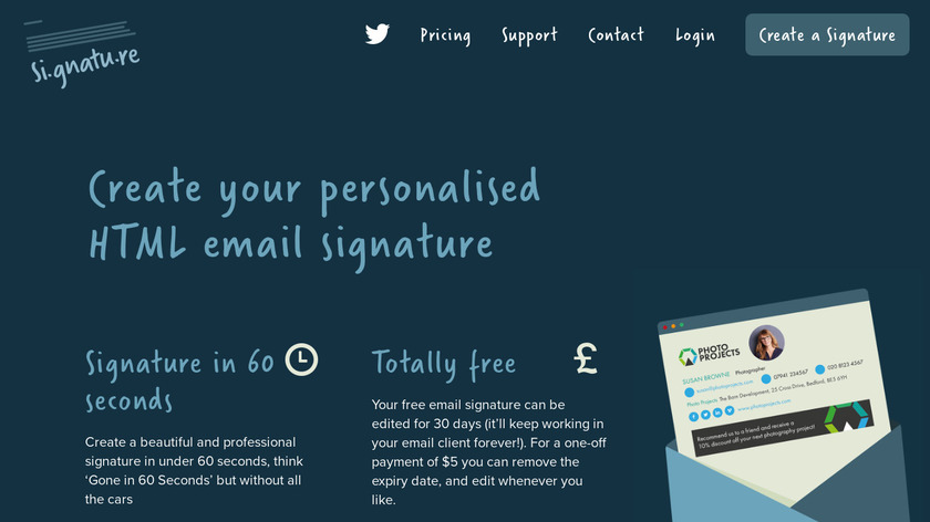 SI.GNATU.RE Landing Page