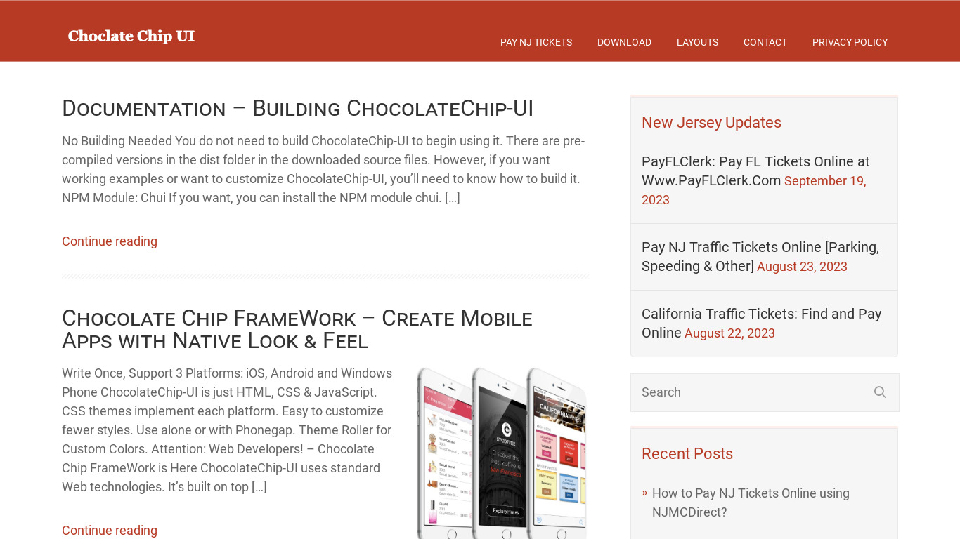 ChocolateChip-UI Landing page