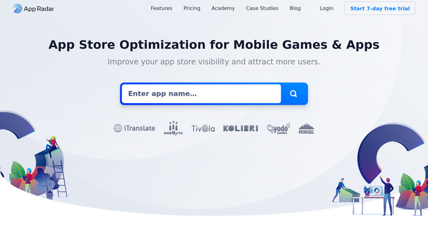 App Radar Publisher Landing Page