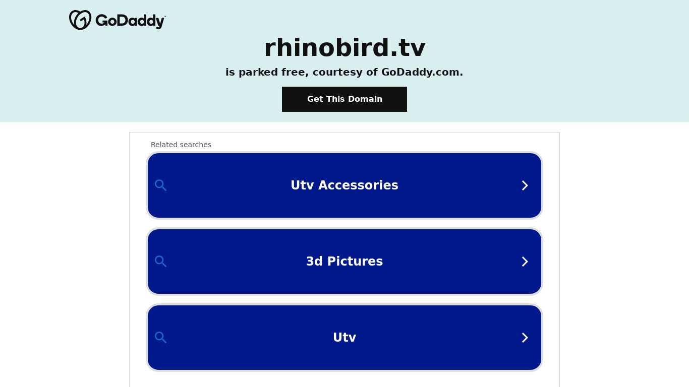 Rhinobird.tv Landing page