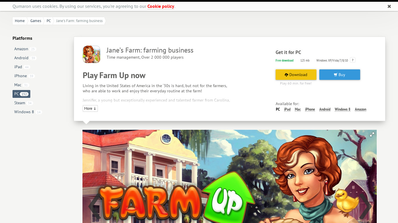 Farm Up Landing page