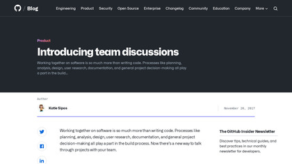 GitHub Team Discussions image