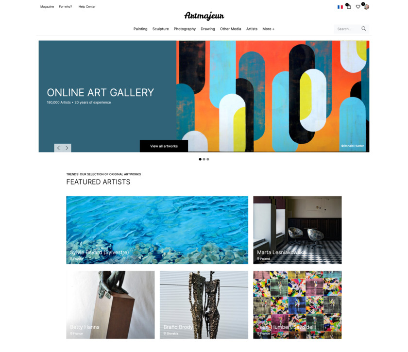 ArtMajeur Landing Page
