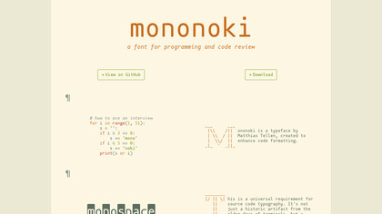 Mononoki Typeface image