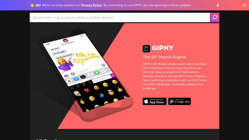 GIPHY for iMessage Landing Page