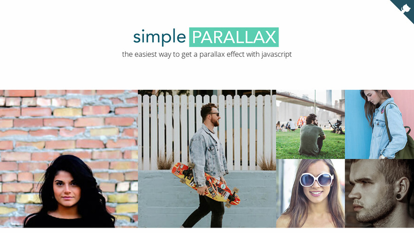 simpleParallax Landing Page
