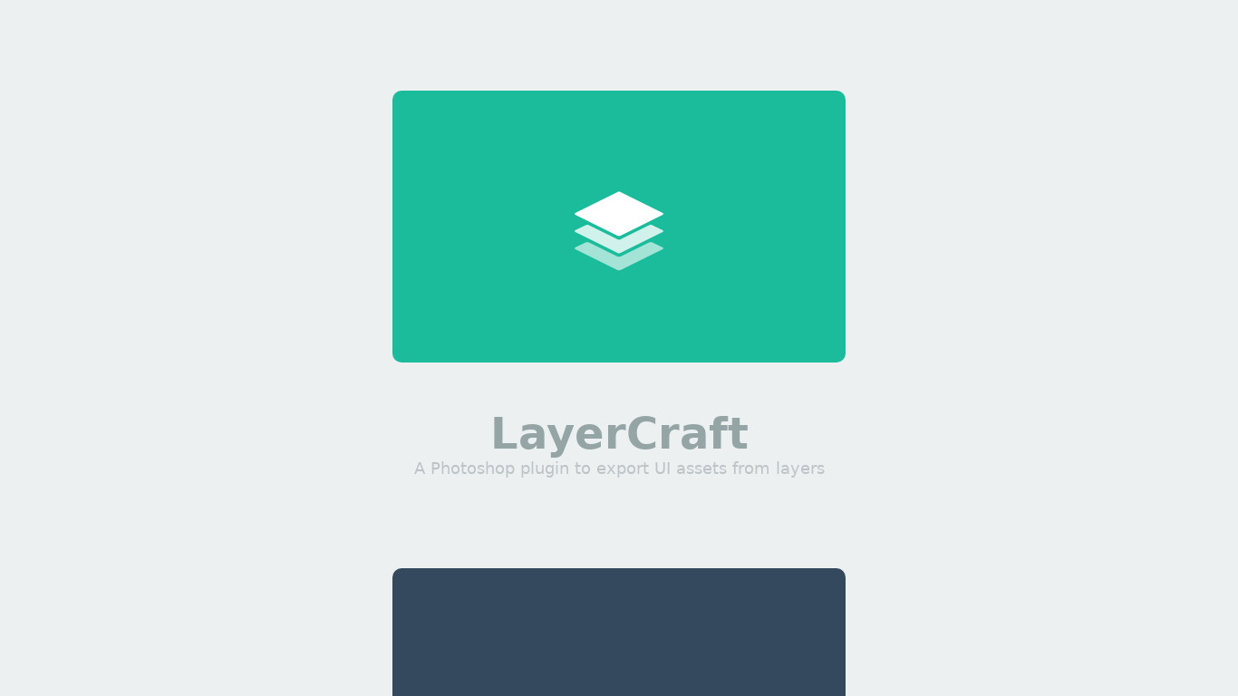 LayerCraft Landing page