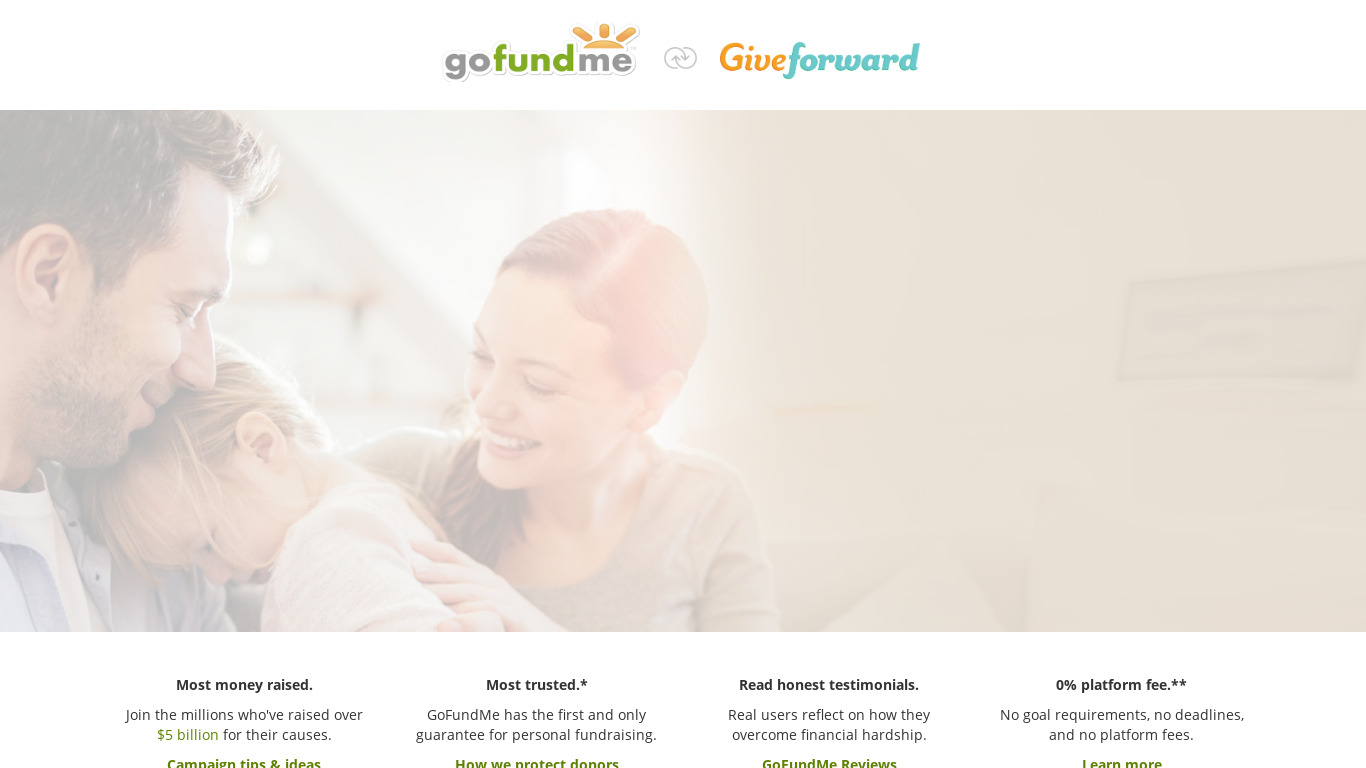 Give Forward Landing page