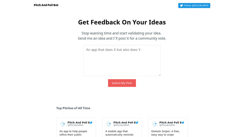 Pitch And Poll Bot Landing Page