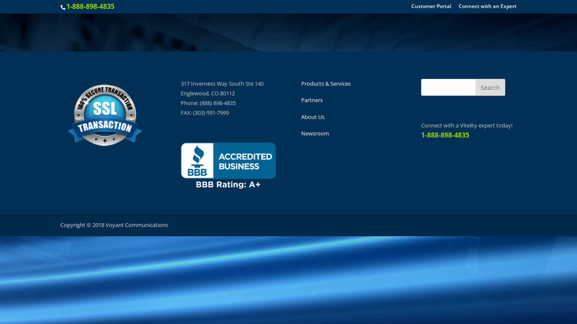 vFax Landing Page