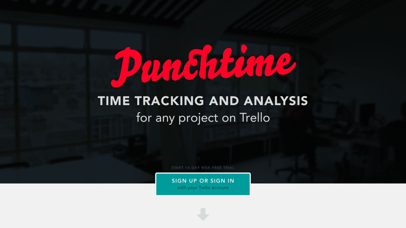 Punchtime Landing page