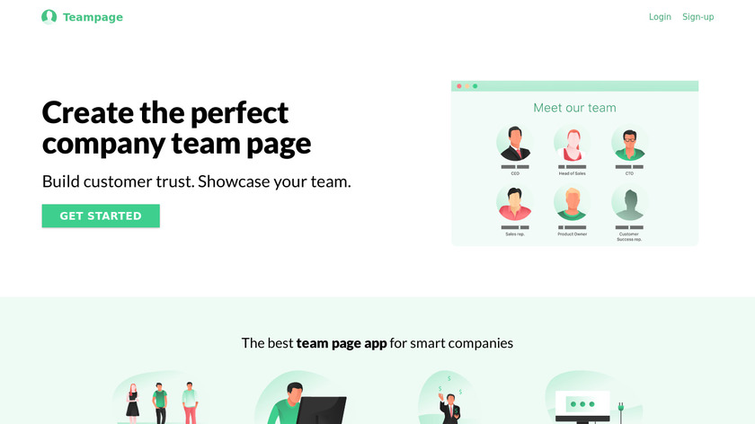 Team Page App Landing Page