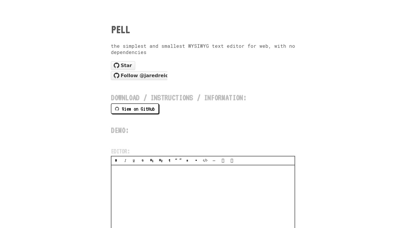 Pell Landing page