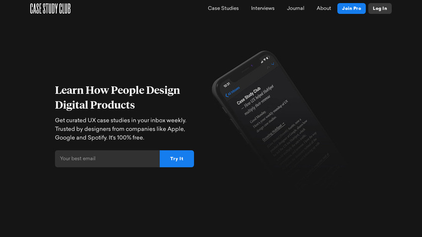 Case Study Club Landing Page