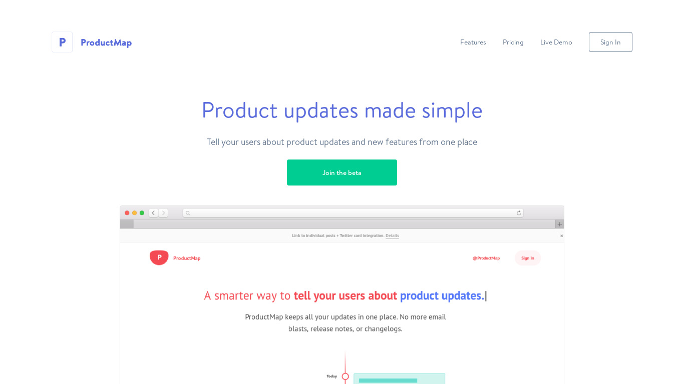 ProductMap.co Landing page