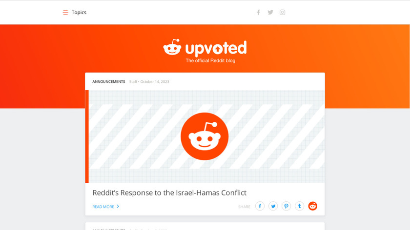 Upvoted Landing Page