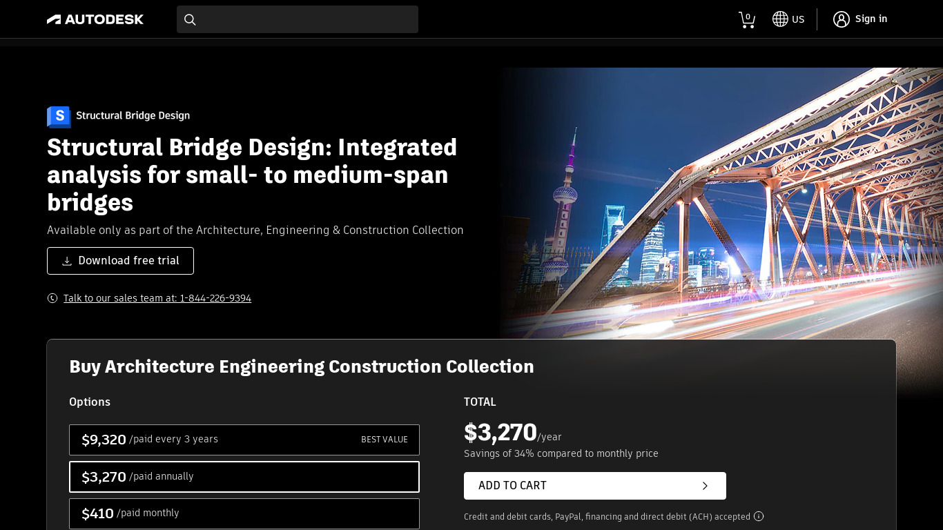 Structural Bridge Design Landing page