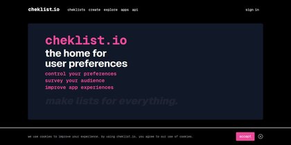 cheklist.io screenshot