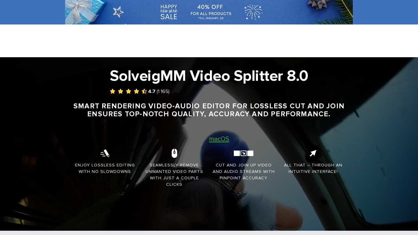 SolveigMM Video Splitter Landing page
