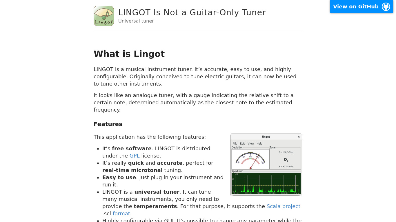 LINGOT Landing page