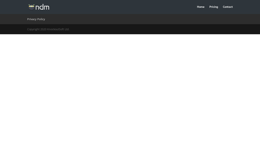 Ninja Download Manager Landing Page