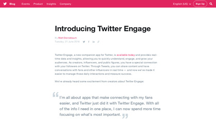 blog.twitter.com Engage by Twitter image