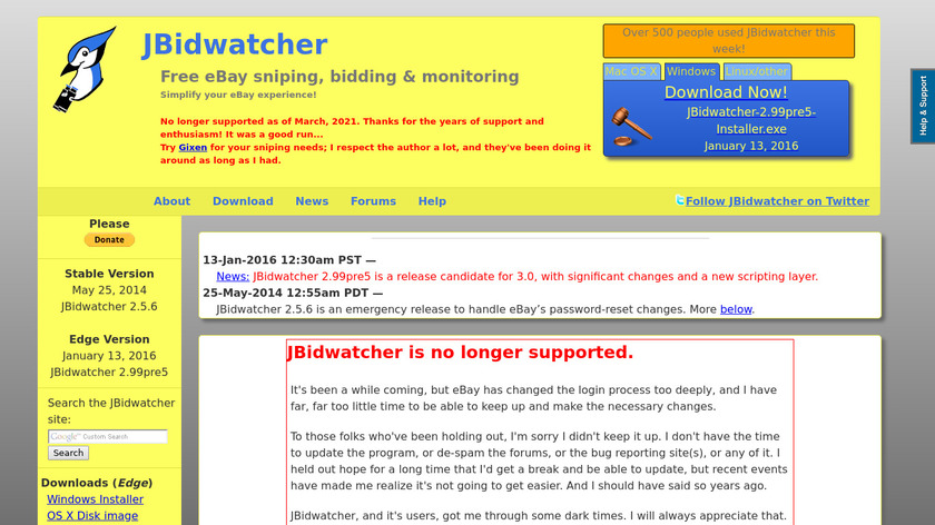 JBidwatcher Landing Page