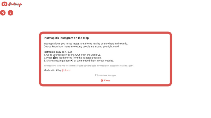 Instmap Landing Page