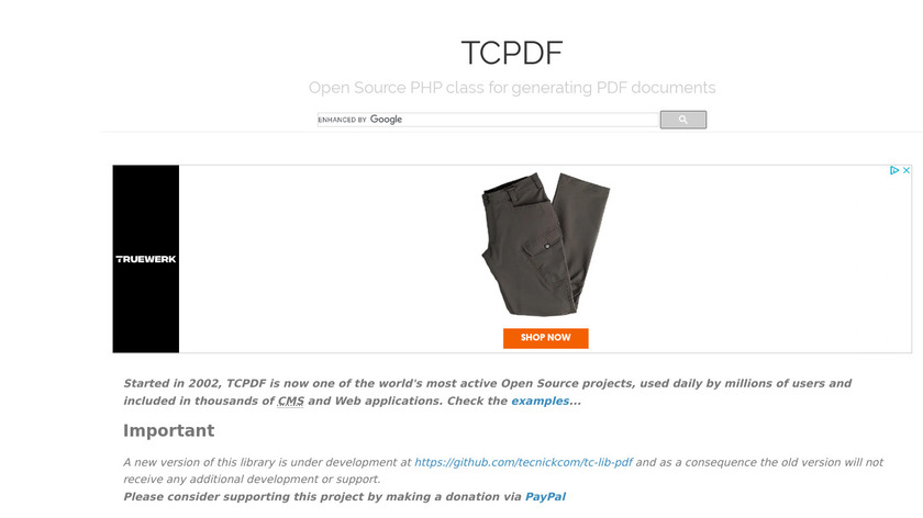 Tcpdf Landing Page